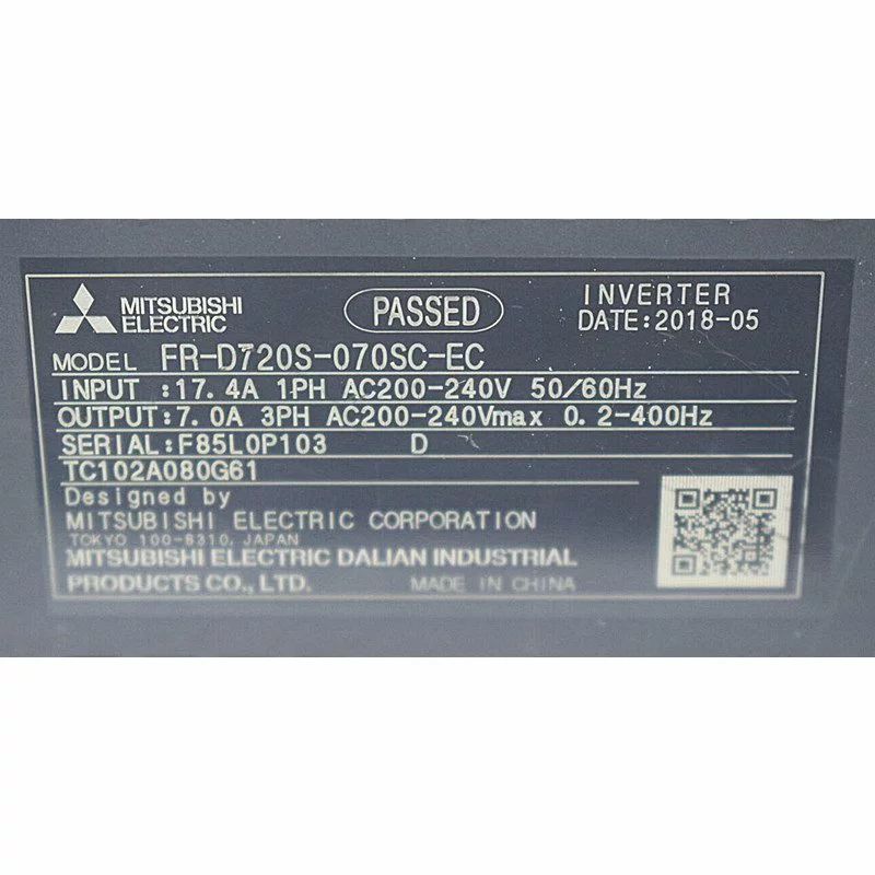 【新品 東京発 ★適格請求書発行可★】MITSUBISHI 三菱電機 FR-D720S-070SC-EC インバーター【6ヶ月保証】