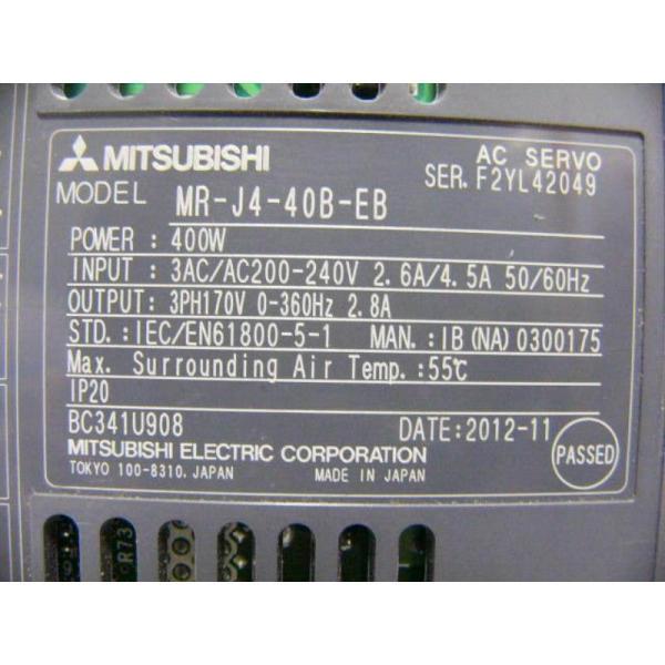 Rakuten - 【新品 東京発 ★適格請求書発行可★MITSUBISHI 三菱電機 MR-J4-40B-EB【6ヶ月保証】