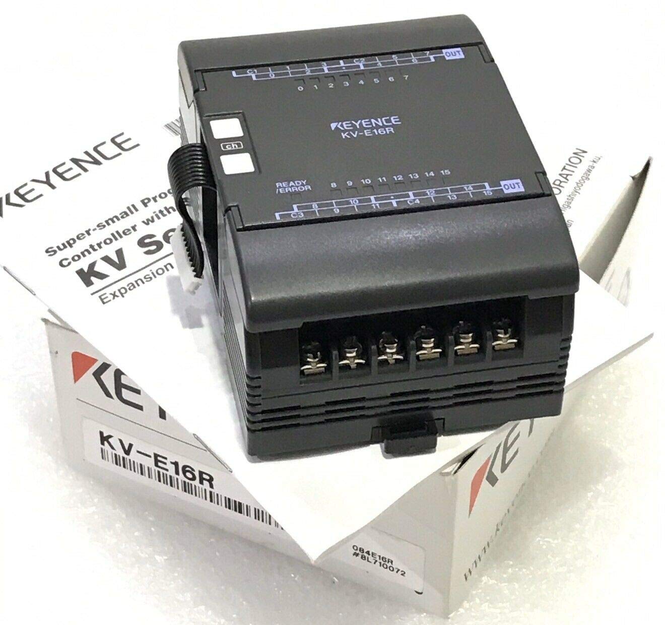 Rakuten - 【◆新品 東京発◆ 適格請求書発行可◆】KV-E16R キーエンス社、KV-E16R、KVE16R、リレー、プログラマブルロジックコントローラ、ディスプレイ内蔵、超小型、16リレー出力、250VAC/30VDC、2A誘導負荷 KVE16R【6ヶ月保証】
