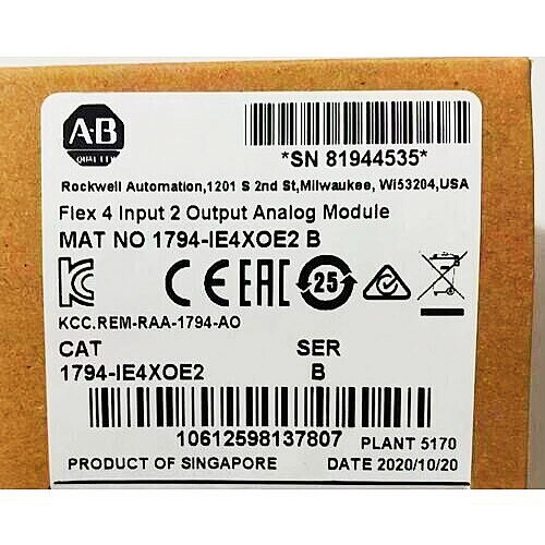 Rakuten - 【◆新品 東京発◆ 適格請求書発行可◆】1794-IE4XOE2 アナログ入力モジュール 1794IE4XOE2 PLCモジュール 箱入り【6ヶ月保証】