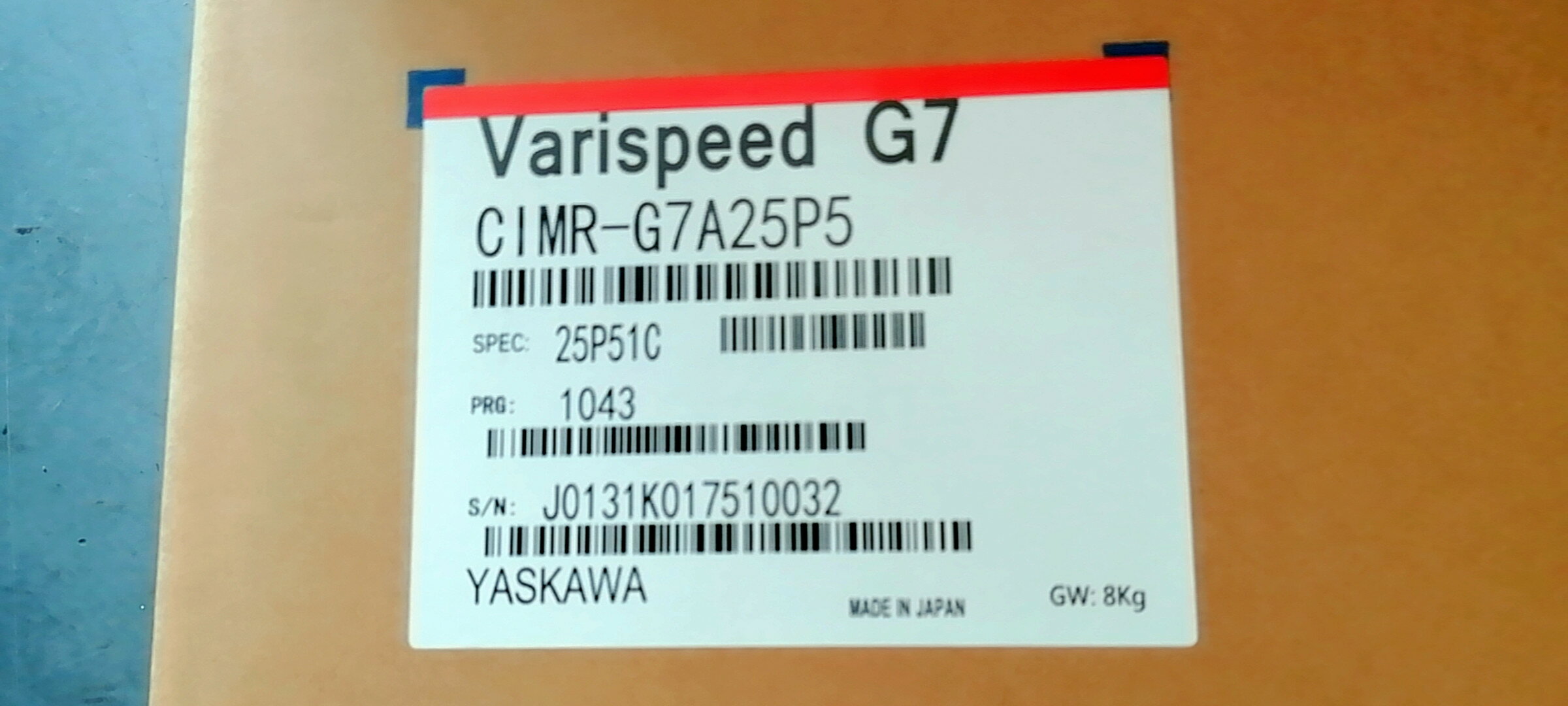【◆新品 東京発◆ 適格請求書発行可◆】安川電機 インバーター CIMR-G7A25P5 5.5KW 220V【6ヶ月保証】