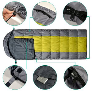 Odoland 3シーズン用 封筒型 動ける寝袋 防水 超軽量 足部調節可 キャンプ、ハイキング、登山、旅行、昼休み、車中泊、防災、地震、緊急、豪雨、災害時用(使用温度域:11°C-18°C)通販格安セール情報 楽天 通販