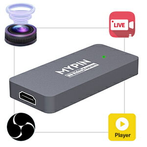 AGPTEK TYPE-Cビデオキャプチャー ビデオキャプチャー USB3.0接続 HD1080p/60fps ゲームライブストリーミングできる 生放送 ゲームの録画/ライブ配信用 YouTube、Facebook、Twitterへのアップロードもできる カメラライブ放送