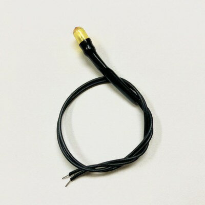 コード球 3V 30mA(0.03A) イエロー(黄色)【返品交換不可】パイロットランプ 白熱電球 麦球 リード球 ミニチュアランプ / 実験用教材・工作・模型やプラモデル制作・オーディオや機器などの補修用に