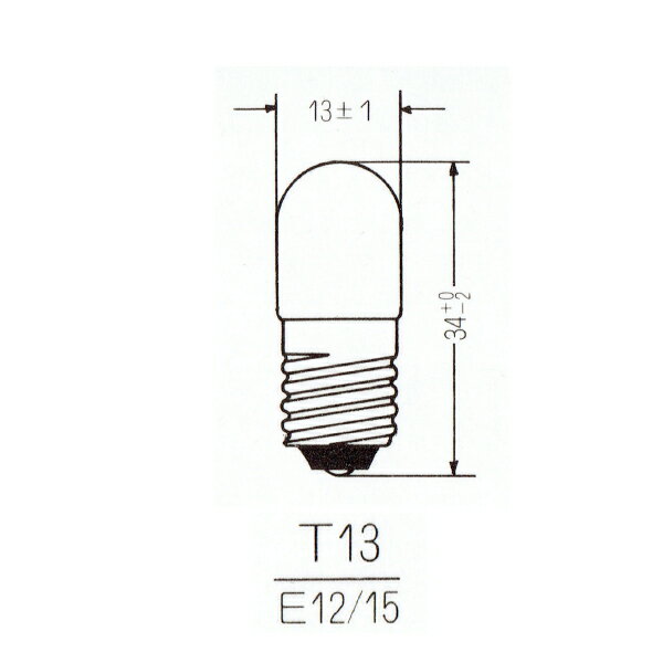 パイロットランプ T13 E12 30V 2W 100個セット【返品交換不可】クリアー クリヤー 小型 白熱灯 豆電球 ねじ込み 口金 確認表示灯 パネル球 / 消火栓・防災,防火設備・配電盤表示用・保守用・制御機器などに 2