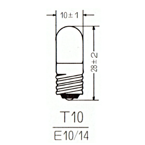 パイロットランプ T10 E10 8V 0.15A 1個単位販売ページ【返品交換不可】クリアー クリヤー パネル球 口金 小型 白熱灯 豆電球 確認表示灯 / インジケーター・電子機器・制御機器・オーディオ機器・無線・配電盤表示用・保守用・お仏壇のろうそく球・お燈明などに