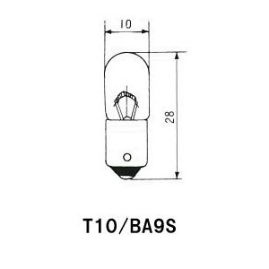 自動車用バルブ T10 BA9s 12V3W 1個単位販売ページ [返品交換不可] 白熱電球 パイロットランプ インジケーターランプ シグナルランプ 豆電球 / ウインカー・テール・ポジションライトなどの補修用に 2