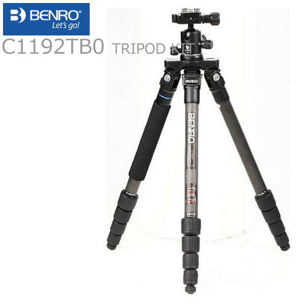 Benro ベンロー 5段 カーボン三脚 トラベルフラット ボールヘッド 雲台付 C1192TB0 tripod ティルト パン 持ち運び 一眼レフ 写真 ビデオ 撮影 頑丈 丈夫 カメラ 望遠鏡 キャリングバッグ クイックプレート 付き コスパ最強 最安値に挑戦中 在庫わずか 送料無料 ☆