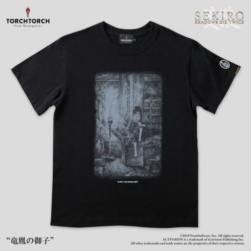  SEKIRO: SHADOWS DIE TWICE × TORCH TORCH/ Tシャツコレクション: 竜胤の御子 黒 XLサイズ