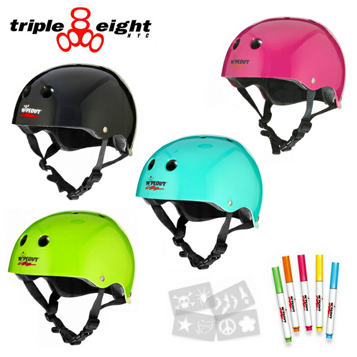 triple eight(ȥץ륨) å إå WIPE OUT 磻ץ 3+(47cm49cm) Ҷ إå ȥ饤 ž ȥܡ å Ƹѥإå  襤 6 1 2 3