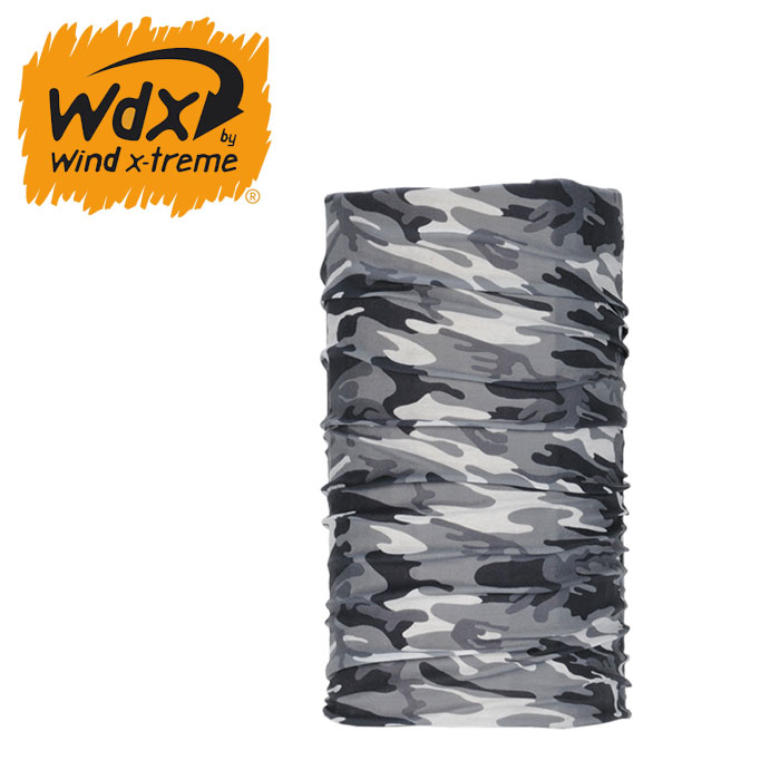 WDX ウインド 【Camouflage Black】 1171 ヘアバンド/ヘッドギア/ネックウォーマー/バンダナ/大人用/マスク/抗菌/頭周り53～62cm