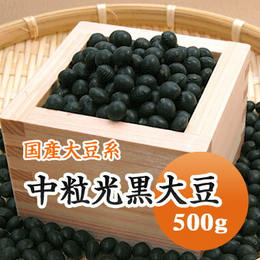 黒豆 中粒光黒大豆 北海道産 500g【令和4年産】 市場には出回らない珍しいサイズ