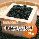 黒豆 中粒光黒大豆 北海道産 5kg【令和4年産】 送料無料！！ 市場には出回らない珍しいサイズ