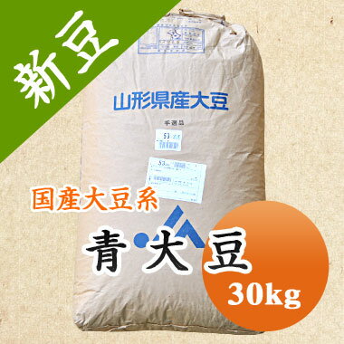 大豆 青大豆 山形県産 30kg【令和5年産】 【業務用】大容量 ひたし豆などに.. 送料無料