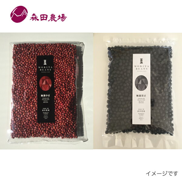 北海道産大豆・小豆のセット 2色でお得セット極選小豆450g+極選黒大豆400g 森田農場 農家直送