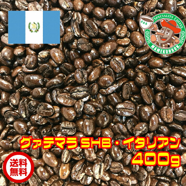 【メール便・送料無料】グァテマラ・イタリアンロースト 400g【自家焙煎コーヒー豆・レギュラーコーヒ..