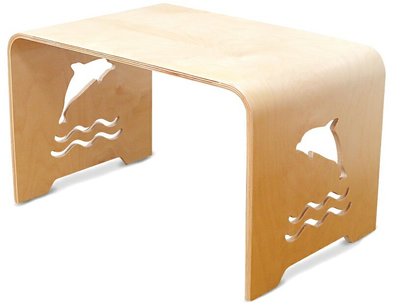 「組立不要」わけあり！MAMENCHI サイズ大き目な子供用木製テーブル イルカ ナチュラル 組立不要で届いてからすぐに使用ができます。（サイズ：長60×幅38×高さ35cm)テーブルセット子供机 ファースト家具 学習デスク 木製テーブル 机 幼児机 キッズテーブル