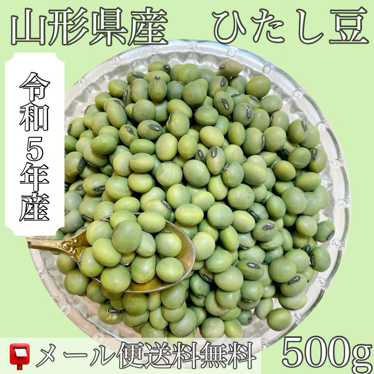 令和5年産　ひたし豆（青大豆）500g入　【送料無料】【メール便】【代引き不可】