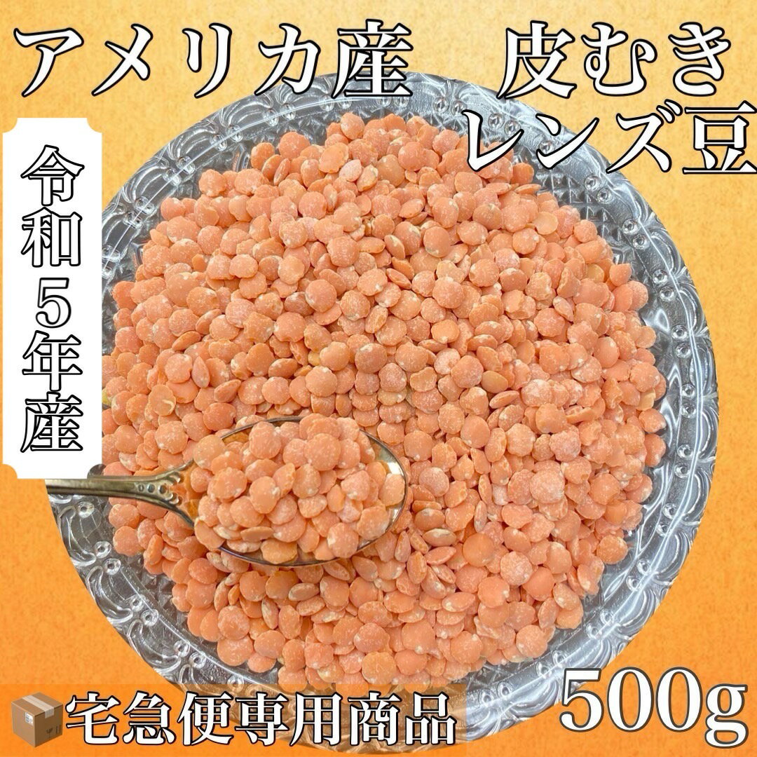 令和5年産　アメリカ産　皮むきレンズ豆　500g　　