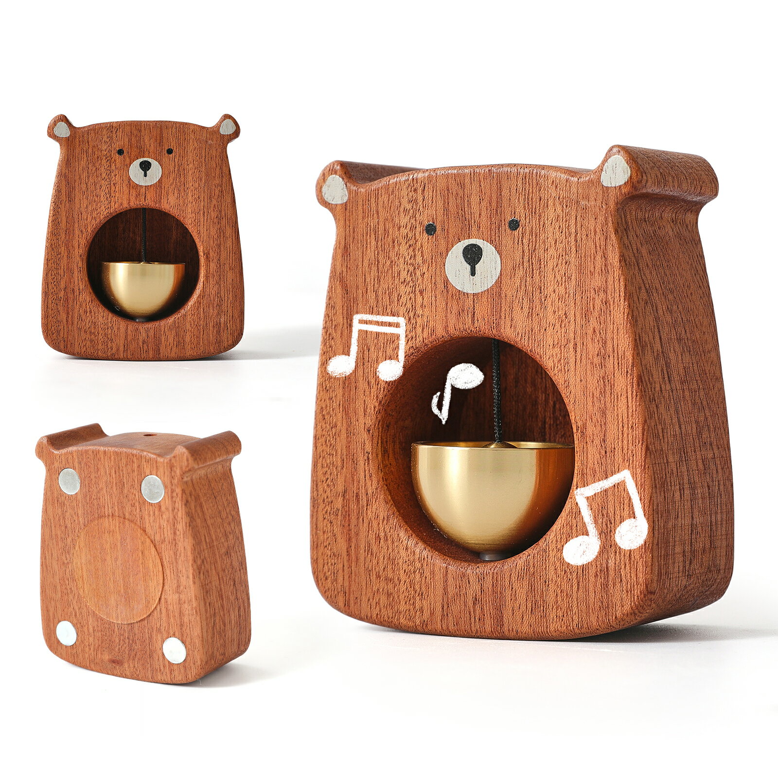 【送料無料】 Mamimami Home 木製ドアチャイム くま 熊 ウッドチャイム ドアベル ドアチャイム インテリア 玄関 引き戸対応 おしゃれ ナチュラル 天然木 呼び鈴 ハンドメイド ギフト 出産祝い 新築祝い プレゼント 北欧風 人気 かわいい 音色