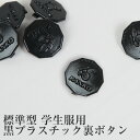 学生服 学生服 裏ボタン 黒プラスチック (制服 胸ボタン 標準型学生服 ボタン 予備 チェンジボタン)