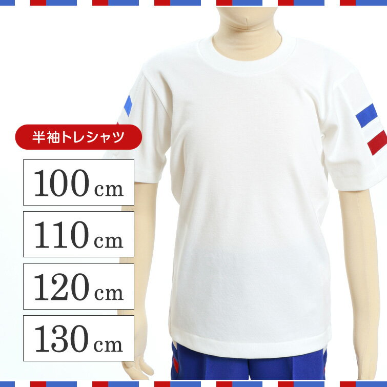 ギャレックス 体操服 半袖トレシャツ 100cm〜130cm 男子 女子 白 ワンポイント クルーネック 半そで 女の子 男の子 子供 キッズ 運動着 体育 Galax【取寄せ】