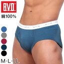 BVD ブリーフ ビキニ メンズ 下着 綿100 カラー 前開き M～LL bvd パンツ 肌着 インナー 男性 アンダーウェア コットン ブルー グレー レッド ネイビー ブラック