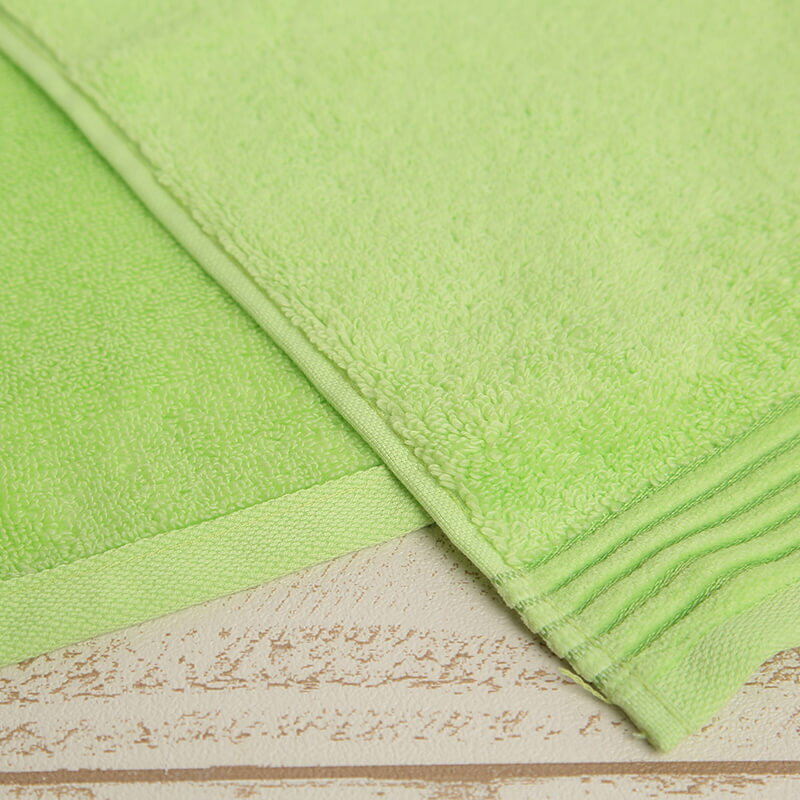 フェイスタオル グリーン ピンク ネイビー パープル 約34×80cm (綿100 無地)