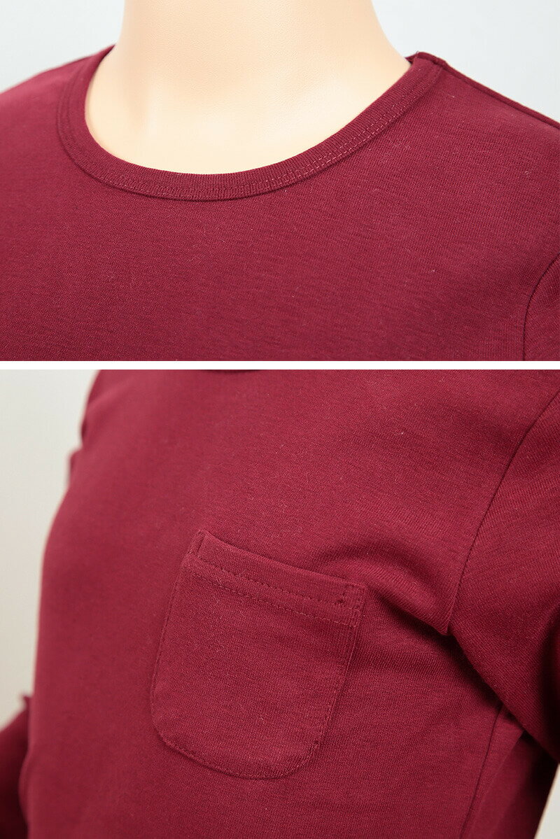 子供 ポケット付フライス 長袖Tシャツ 100cm〜130cm (子供服 長袖 シャツ ポケット付 綿 キッズ 男の子 女の子 ロングTシャツ)【在庫限り】