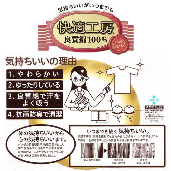 グンゼ 快適工房 婦人5分丈パンツ M・L (...の紹介画像3