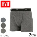 【4/15(月)エントリー＋複数購入でP10倍】BVD ボクサーパンツ メンズ B.V.D.BASIC STYLE ボクサーブリーフ パンツ 前あき 2枚組 M～LL (bvd 吸汗速乾 大きいサイズ インナー セット アンダーウェアー インナーウェアー 下着 肌着 M L LL)