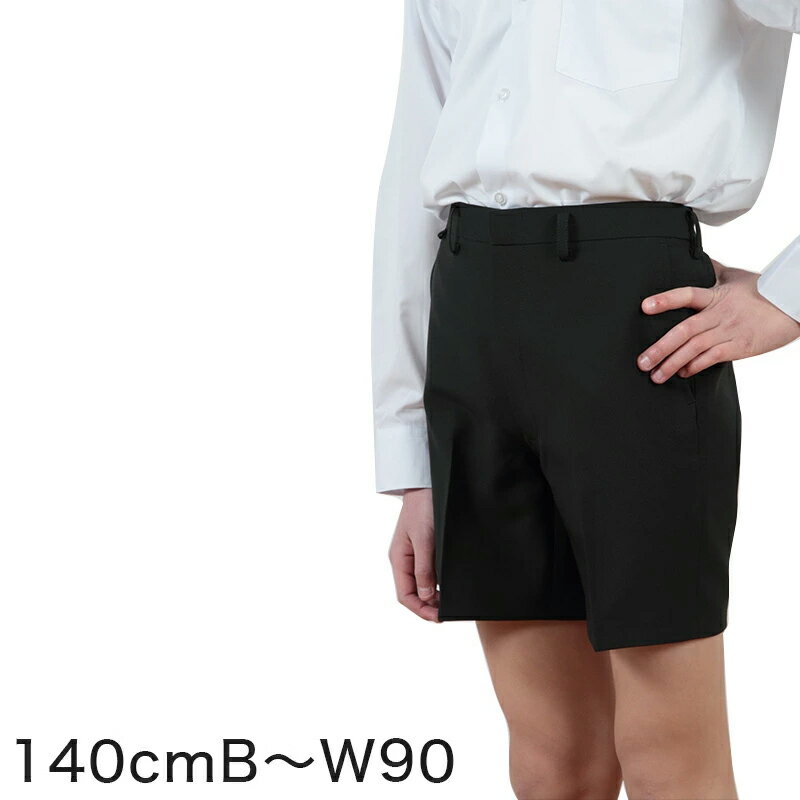 学生服 男子小学生 折衿学生服用 サマー半ズボン 140cmB〜W90 丸洗いOK (送料無料)【取寄せ】