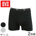 【4/15(月)エントリー＋複数購入でP10倍】BVD ボクサーパンツ メンズ B.V.D.NEW STANDARD ボクサーブリーフ 前開き 綿100％ 2枚組 M～LL (bvd 男性 紳士 大きい インナー パンツ セット 下着 肌着 アンダーウェアー M L LL)