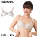 ノンワイヤー ブラジャー 下着 A70~B85 (ノンワイヤーブラ ブラ インナー レディース 女性 婦人 花柄 レース A70 A75 A80 A85 B70 B75 B80 B85)