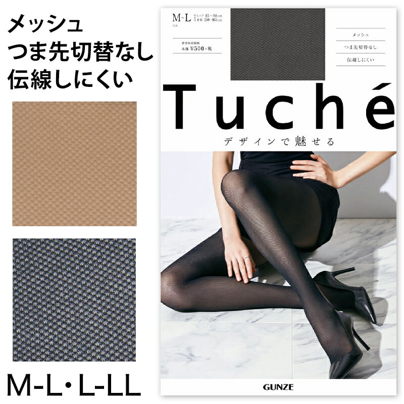 グンゼ Tucheテクニカル メッシュストッキング M-LL・L-LL (GUNZE Tuche ストッキング レディース メッシュ柄 通年 伝線防止)