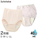 Suteteko 婦人 40cc対応 安心快適ショーツ 2枚組 S～LL (中失禁 尿漏れ レディース パンティー 失禁パンツ 失禁ショーツ 吸水)【取寄せ】