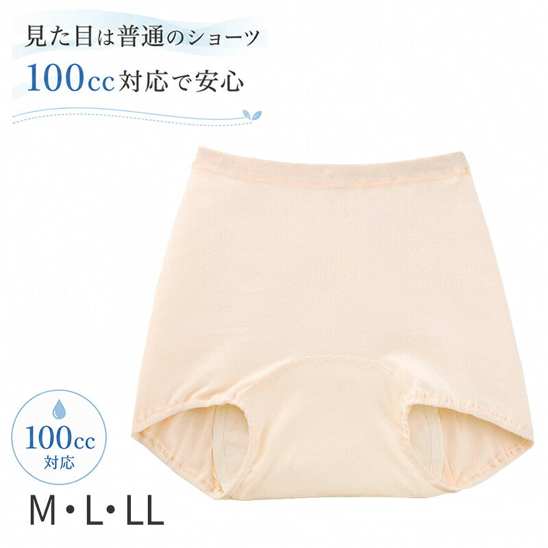 失禁ズロース レディース 婦人 100cc対応 尿漏れパンツ 吸水ショーツ 大失禁 尿もれ 女性用 綿100％ コットン M L LL 深ばき ゆったり ズロースタイプ 吸水帯セパレート型 薄型吸水帯 洗濯機OK 抗菌防臭 消臭 にじみ出し防止 ウエストゴム交換可能