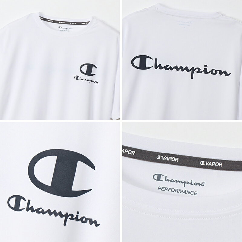 Champion レディース クルーネック Tシャツ 短め M・L チャンピオン tシャツ 半袖 ...