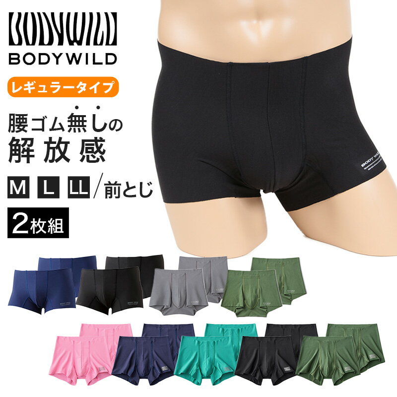 グンゼ ボディワイルド ボクサーパンツ メンズ AIRZ エアーズ 2枚セット M〜LL (BODYWILD ボクサー ボクサーブリーフ パンツ 股上深め 締め付けない カットオフ インナー M L LL)