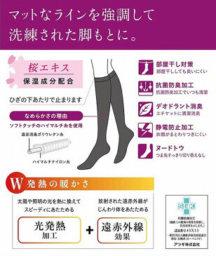 アツギ ATSUGI TIGHTS 110デニール ひざ下丈タイツ 2足組 22-25cm (アツギタイツ 靴下 ソックス レディース 黒 ベージュ 肌色 グレー ブラウン 茶色)【在庫限り】