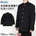 中学生 男子 学生服 上着 洗える 詰衿 ラウンドトリムカラー ドライウォッシュ 150cmB〜190cmB 制服 学校 学生 高校生 (送料無料)【取寄せ】