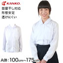 カンコー学生服 形態安定 女子 丸衿長袖ブラウス 100cmA～175cmA (小学生 制服 小学校 スクールシャツ)【取寄せ】