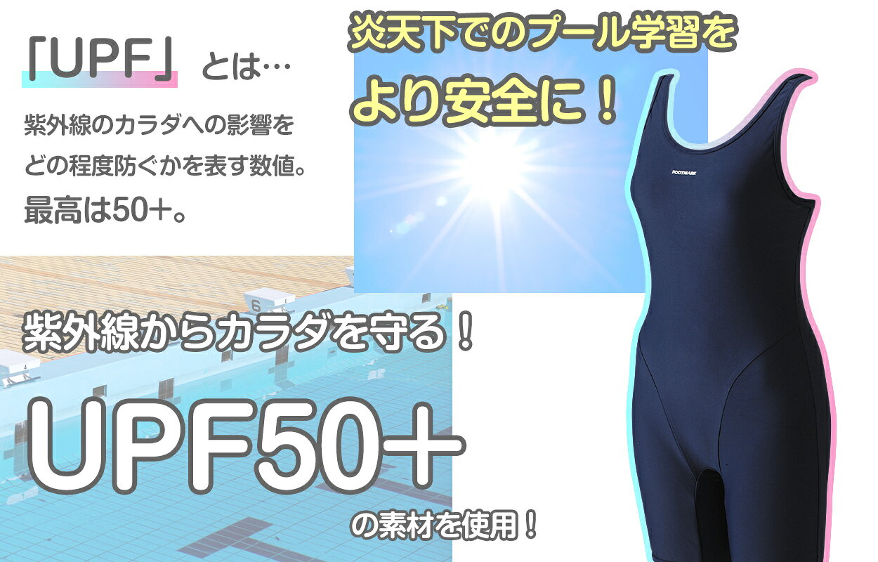 フットマーク 女子 スクール水着 オールインワン フィットネス 大きいサイズ 3L〜6L レディース 水着 パッド付き (送料無料)