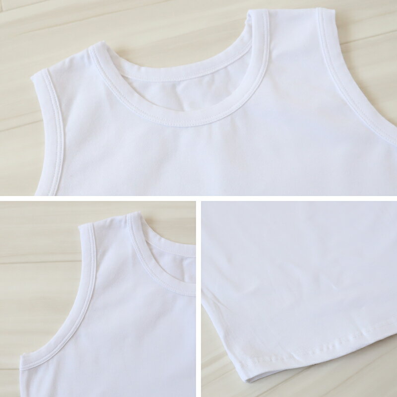 キッズ タンクトップ 無地 子供 ノースリーブ tシャツ 裾ラウンド 100cm〜160cm 子ども 男の子 女の子 100 110 120 130 140 150 160 インナー 背中が出ない 綿 子供服 トップス 春 夏 重ね着 ジュニア シンプル 2
