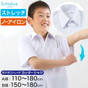 スクールシャツ 半袖 男子 ノーアイロン ストレッチ 110cmA～180cmB (カッターシャツ 学生服 小学生 中学生 高校生 男の子 制服 シャツ Yシャツ B体 ゆったり 大きいサイズ スクログ)