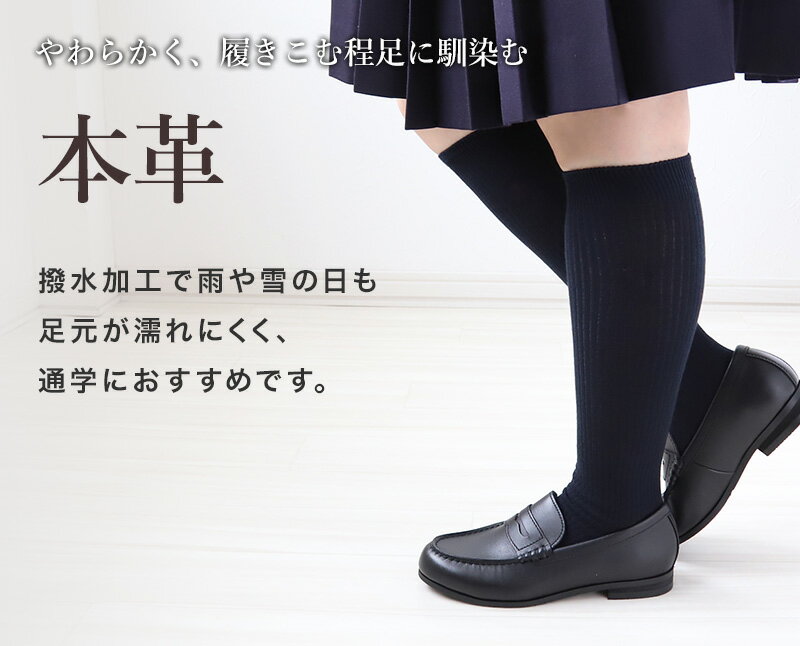 ローファー 学生靴 通学靴 革靴 本革 靴 シューズ 女子 レディース 3E 21cm〜27cm (アサヒシューズ 通学 中学校 高校 ジュニア 子供 学校 スクール 撥水加工) (送料無料)【取寄せ】