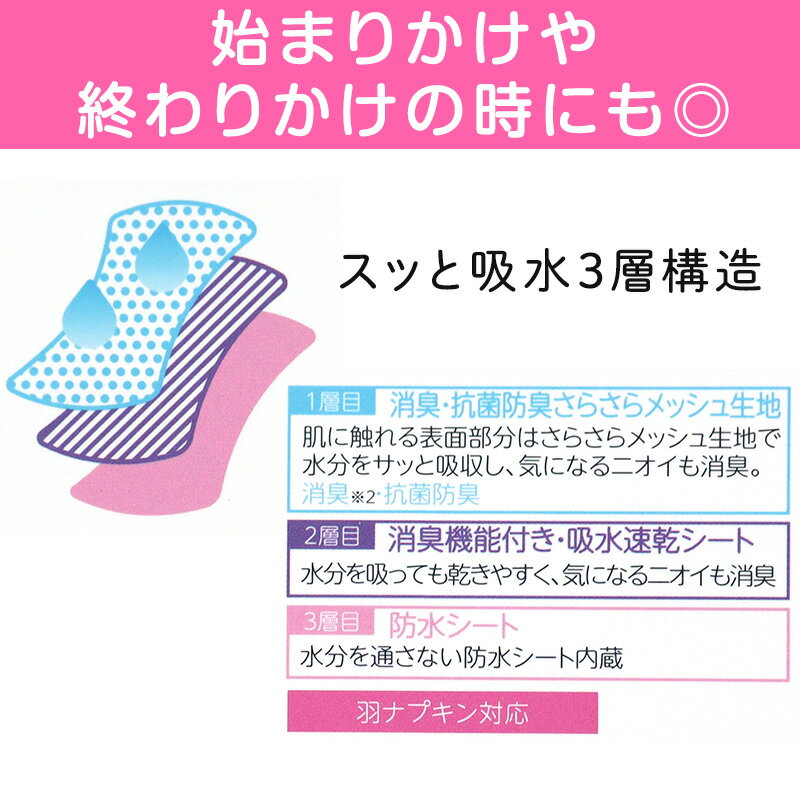 福助 満足 サニタリーショーツ 吸水 羽根つき 綿 生理用ショーツ レディース 昼用 M〜LL 吸水ショーツ 生理 サニタリー ショーツ パンツ 下着 インナー 女性 2