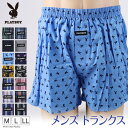 【7/25エントリー★抽選で最大100%ポイントバック】トランクス メンズ パンツ 綿100% ブランド プレイボーイ PLAYBOY 紳士 PLAY BOY M~LL 前開き playboy かっこいい おしゃれ 柄