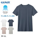 アセドロン クルーネック Tシャツ グンゼ メンズ M L LL gunze 吸汗速乾 消臭 丸首 半袖 シャツ 下着 肌着 インナー 夏 プレゼント ギフト 父の日(4)