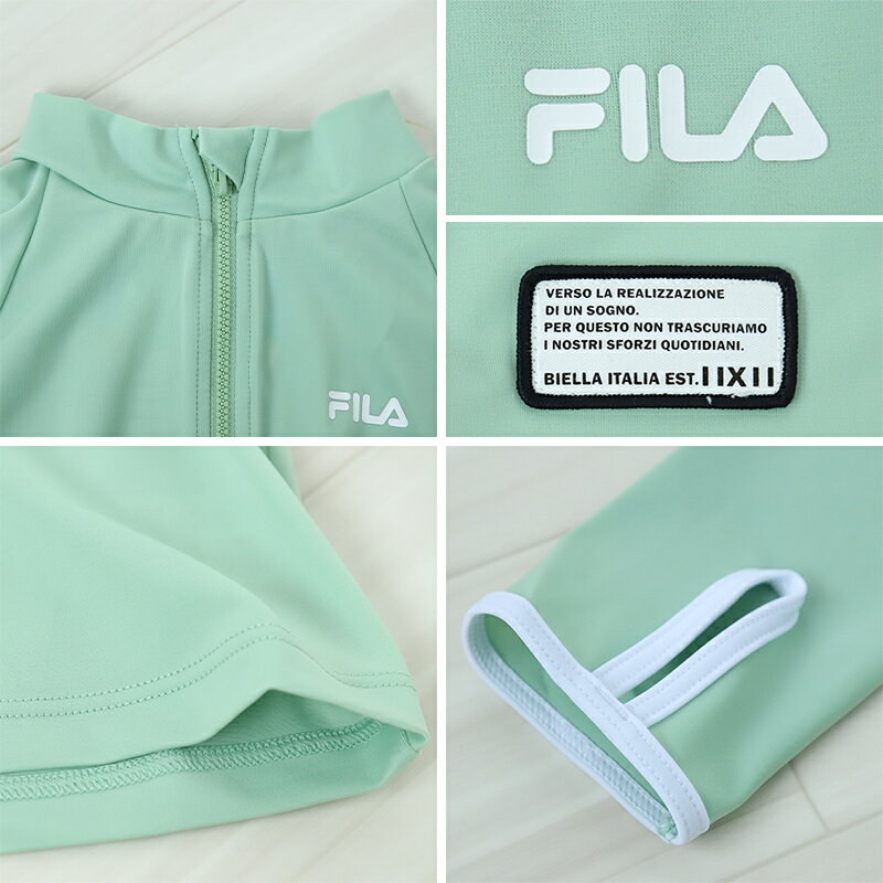 ラッシュガード 子供 女子 ジュニア キッズ FILA 長袖 130 140 150 160 170 フィラ...